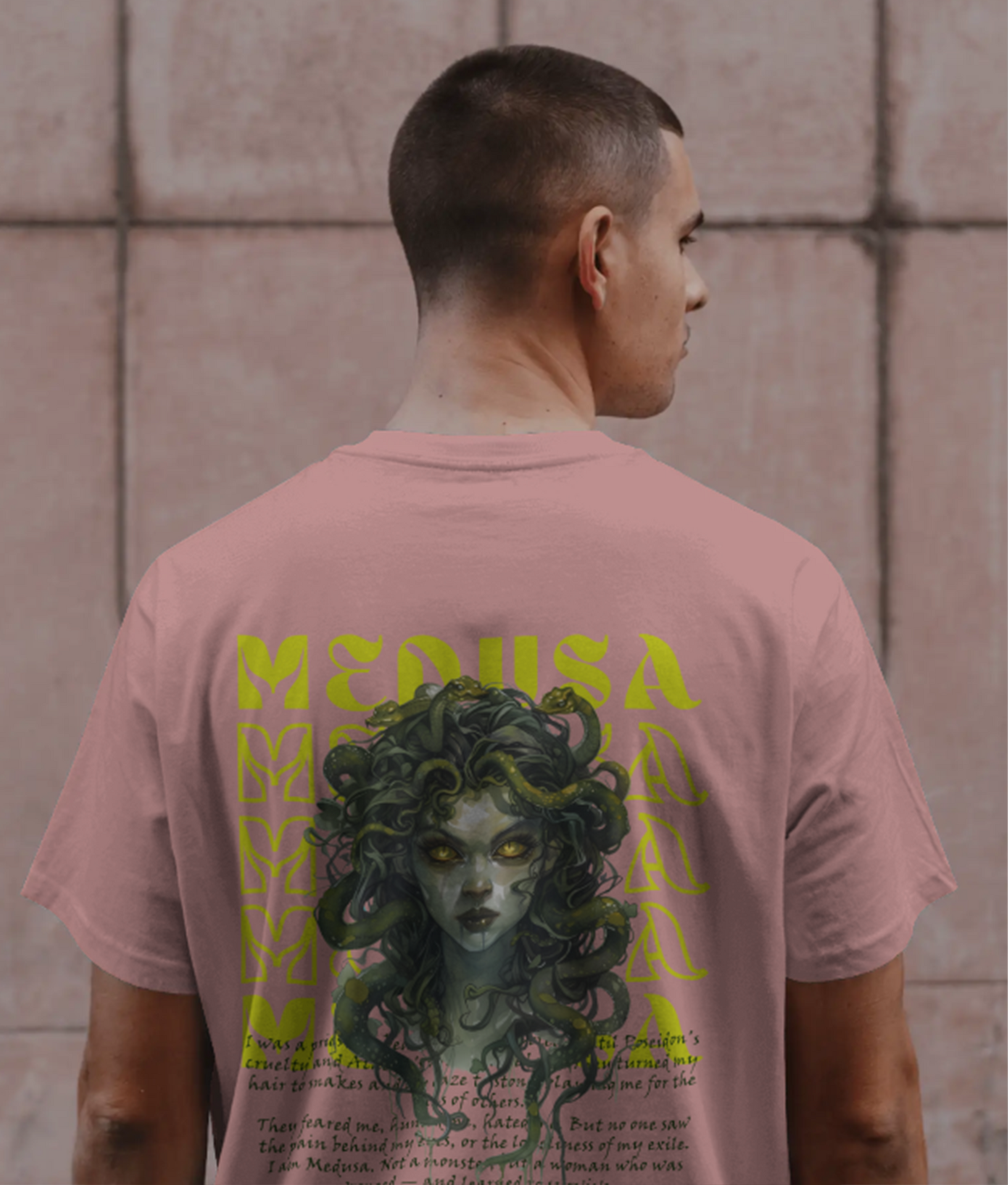 "Medusa" theme over sized t shirt