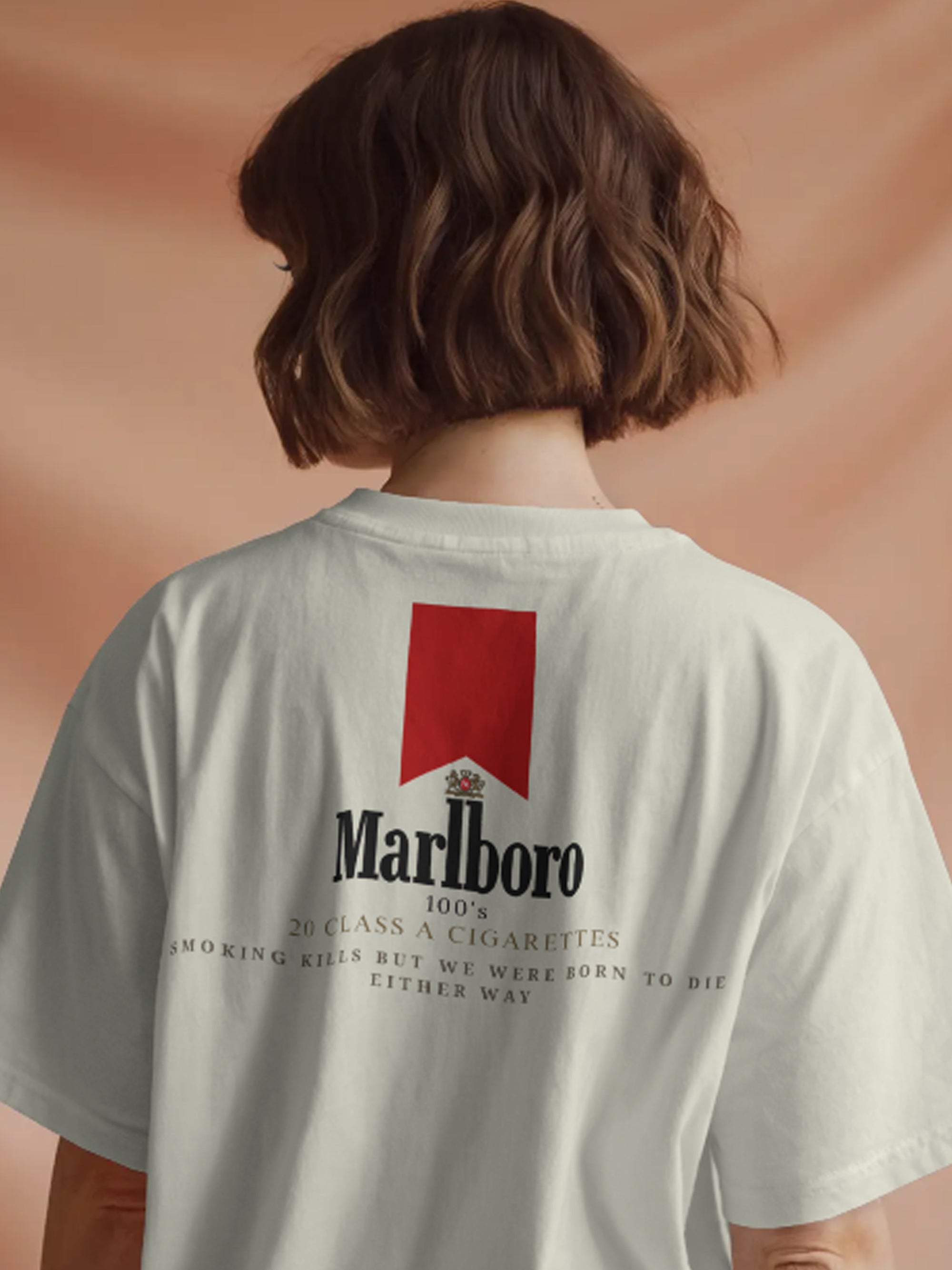 "Smoking Daddy" theme oversized t shirt