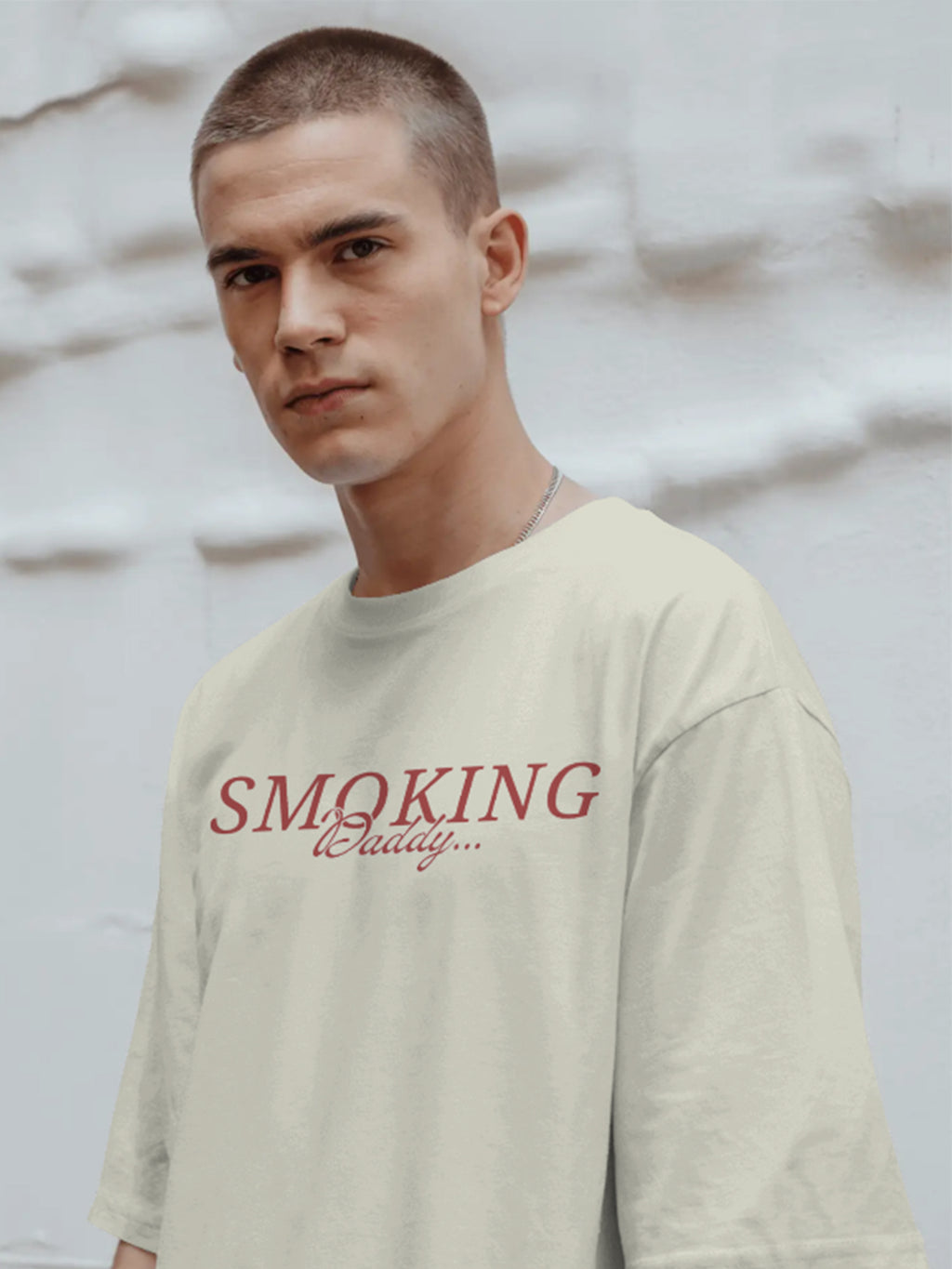 "Smoking Daddy" theme oversized t shirt