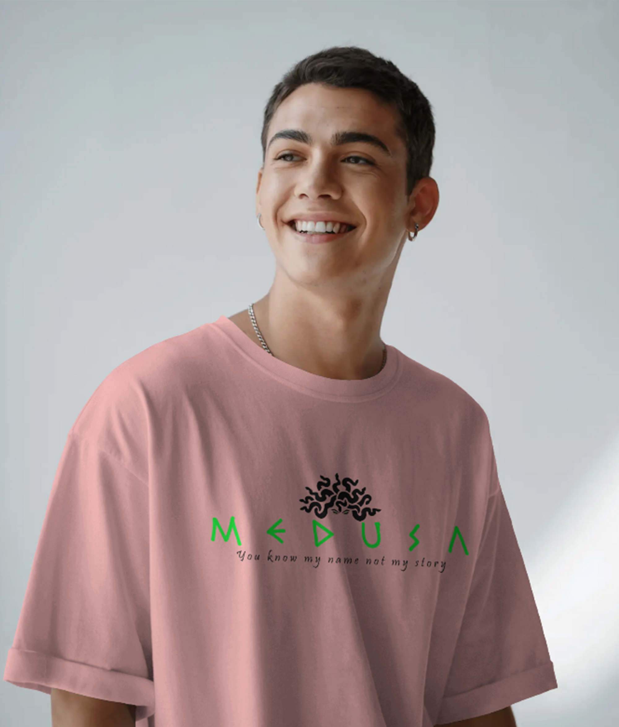 "Medusa" theme over sized t shirt
