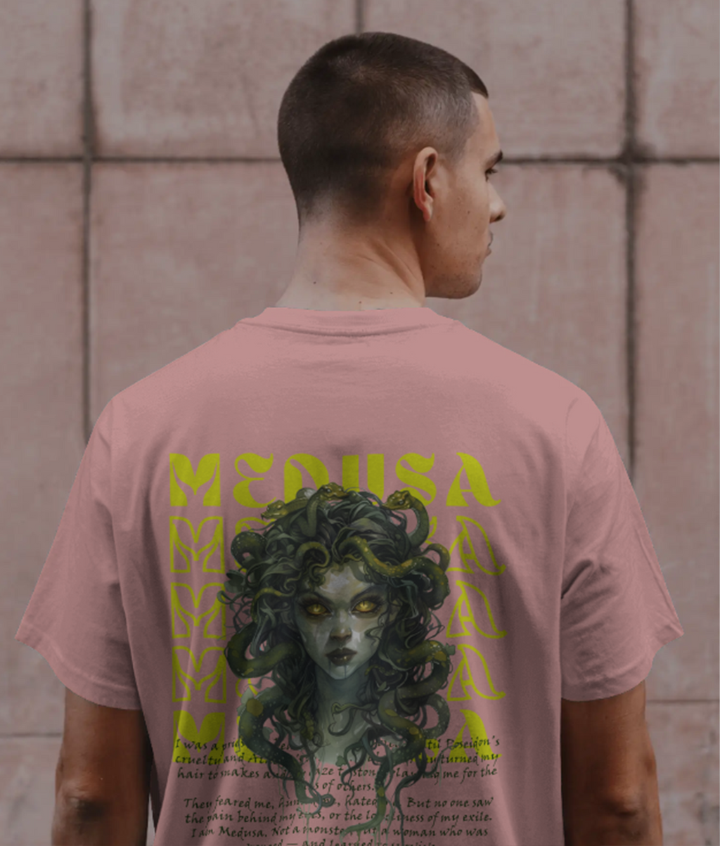 "Medusa" theme over sized t shirt
