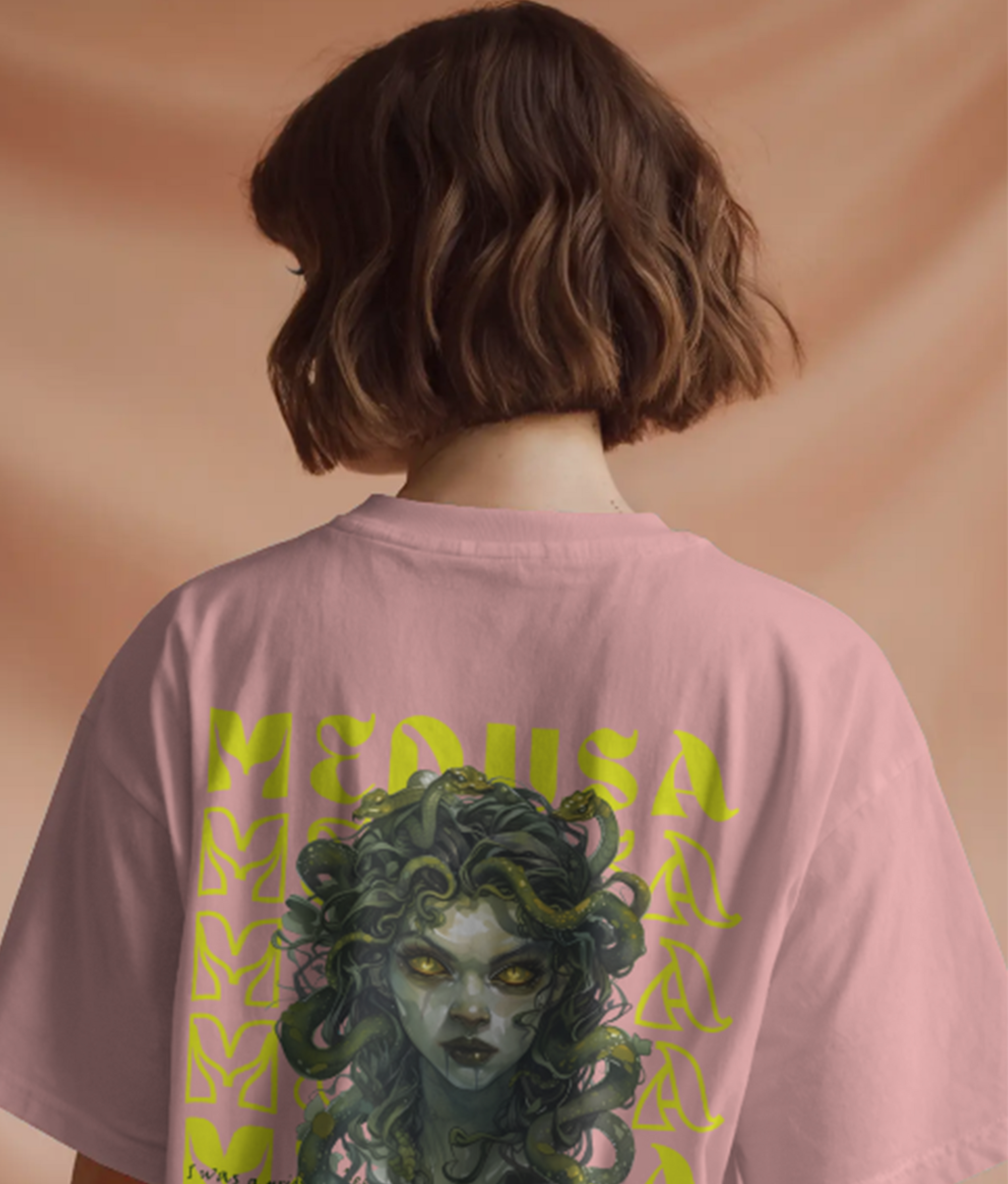 "Medusa" theme over sized t shirt