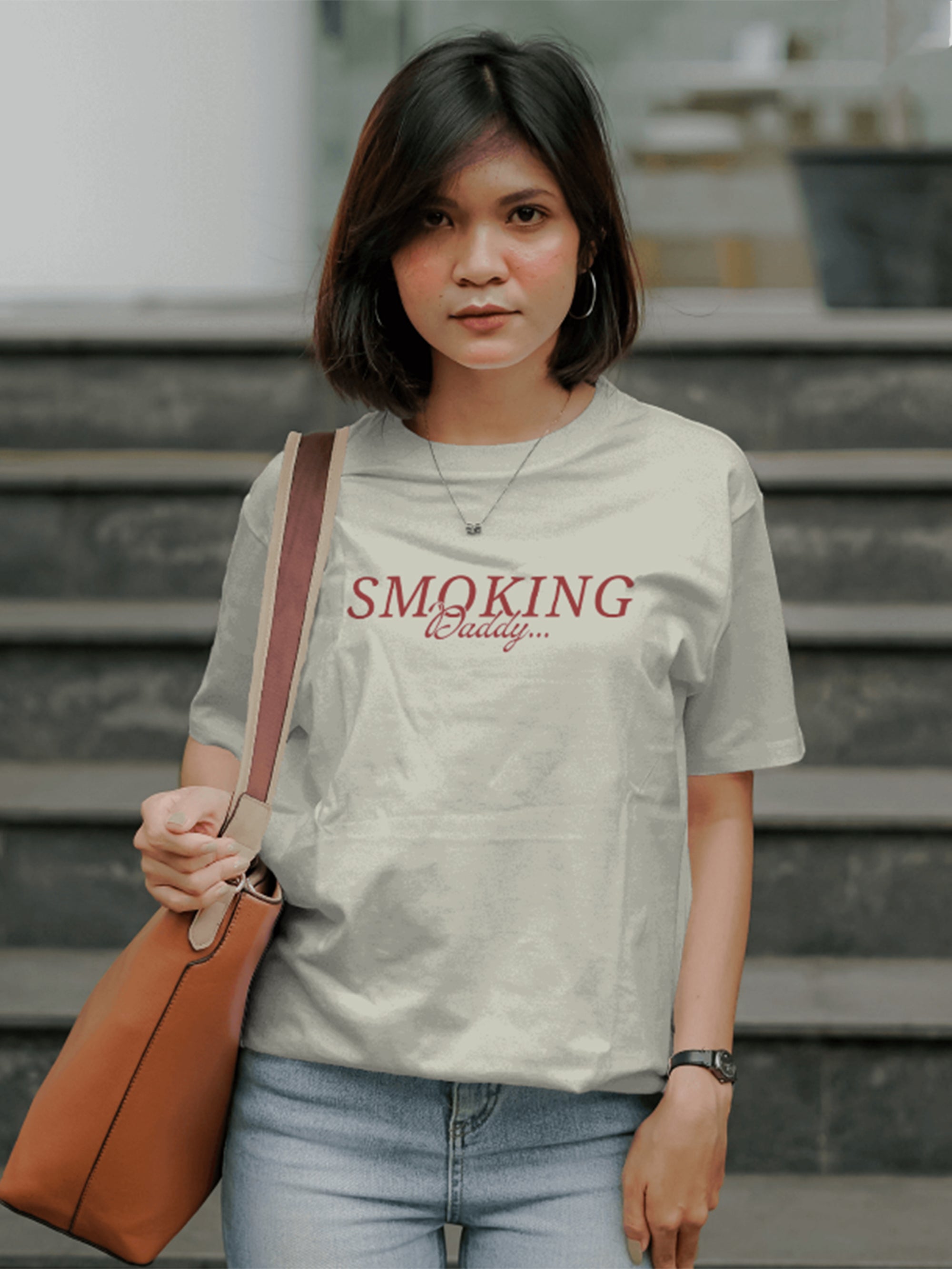 "Smoking Daddy" theme oversized t shirt