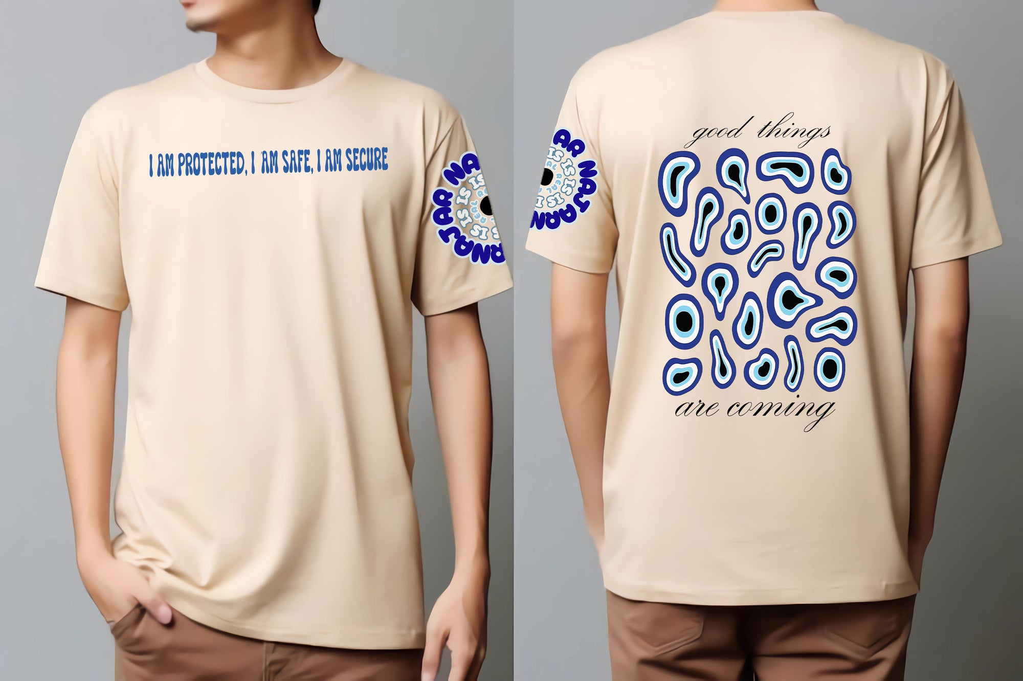 "Evil Eye" theme oversized t shirt