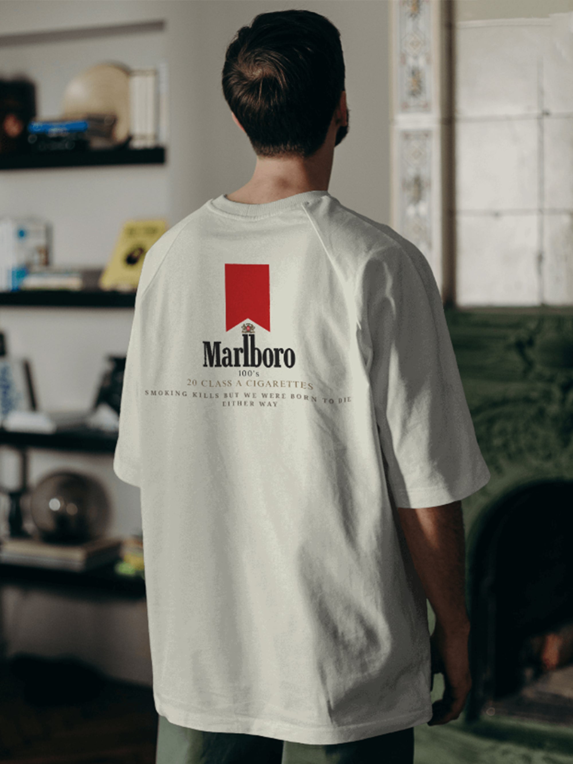 "Smoking Daddy" theme oversized t shirt