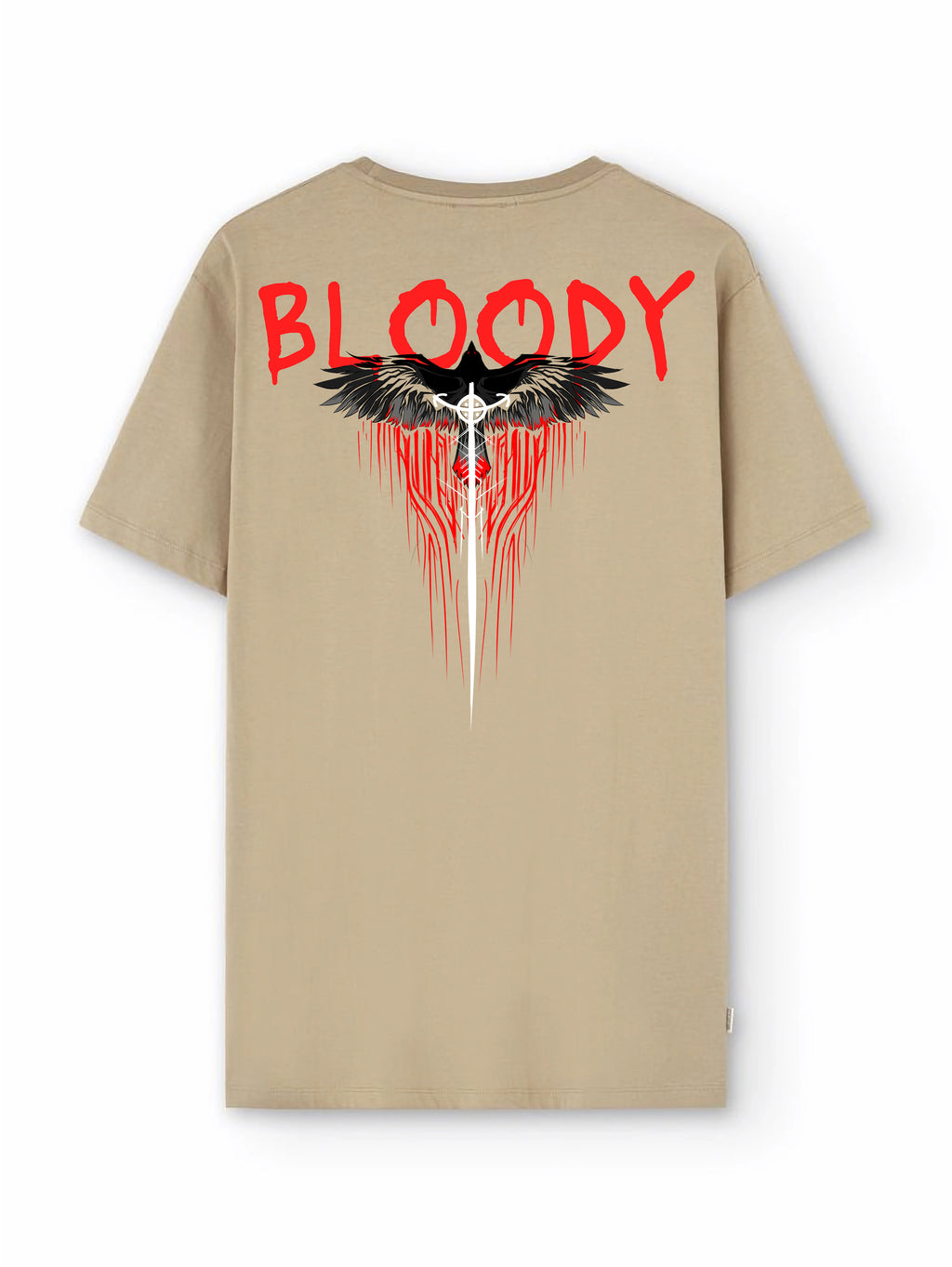 "Bloody Raven" theme oversized t shirt