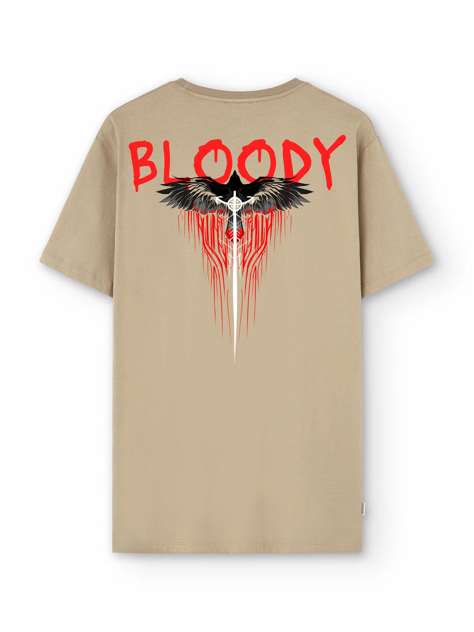 "Bloody Raven" theme oversized t shirt