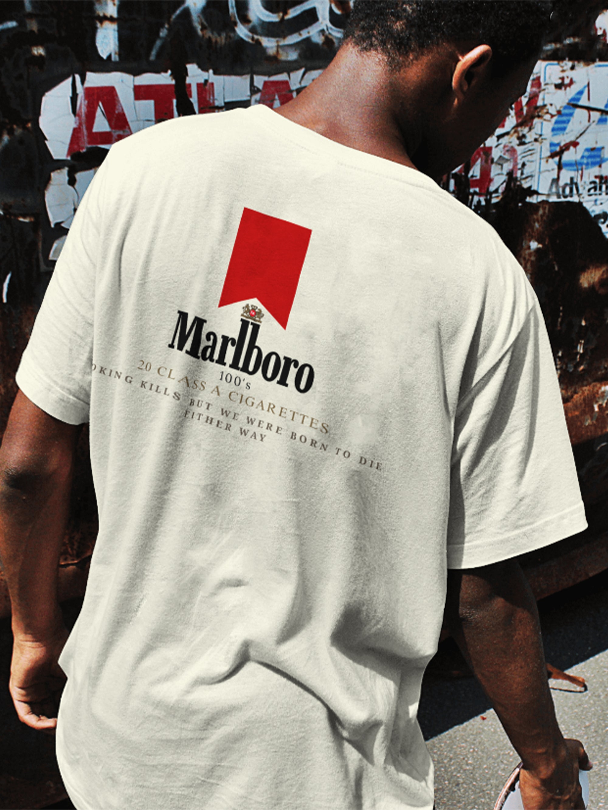 "Smoking Daddy" theme oversized t shirt