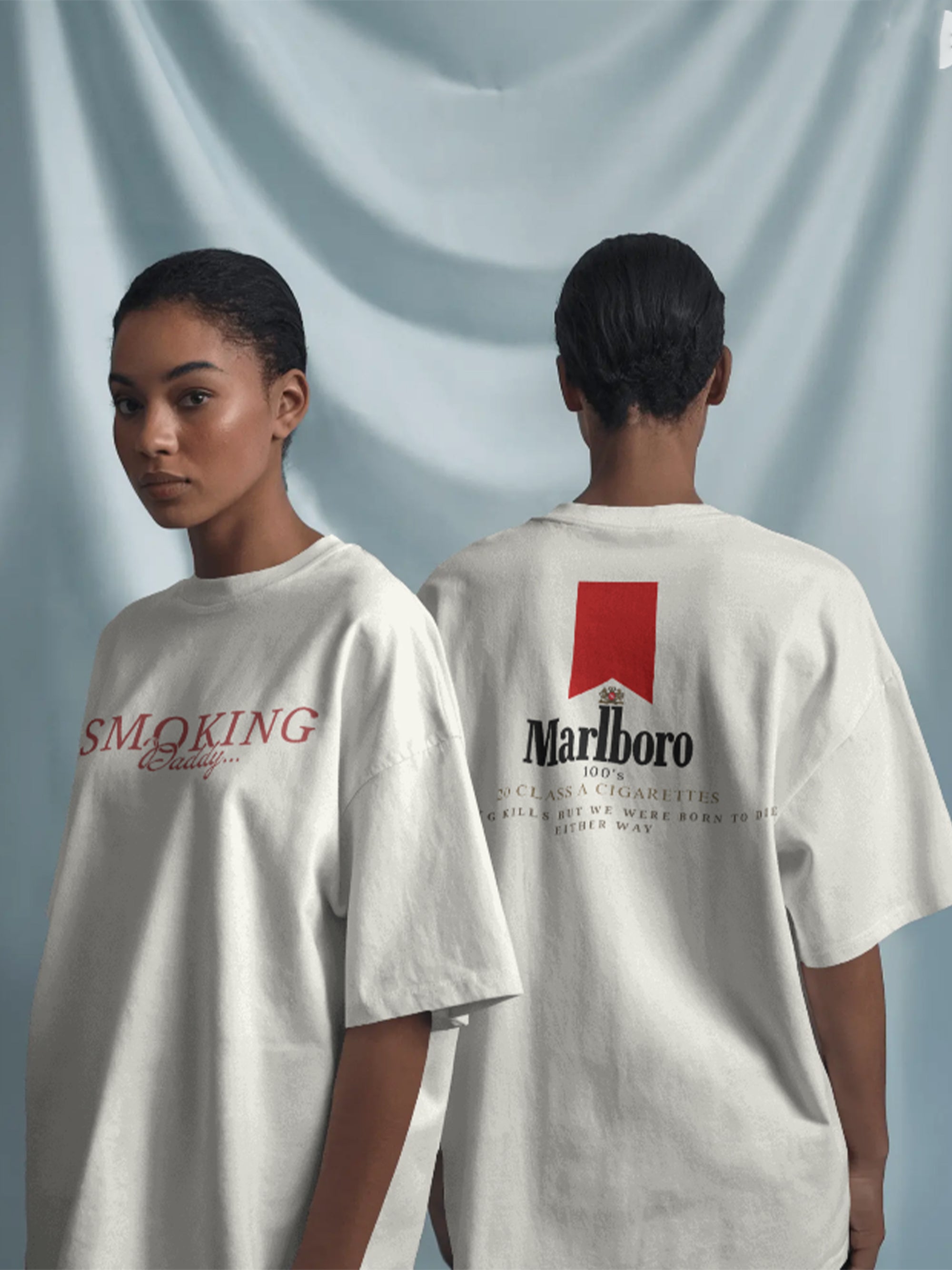 "Smoking Daddy" theme oversized t shirt
