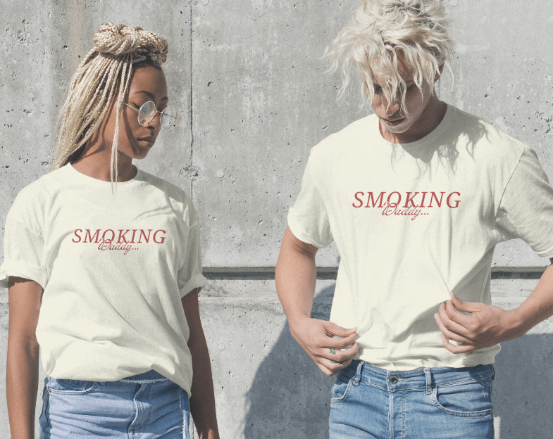 "Smoking Daddy" theme oversized t shirt