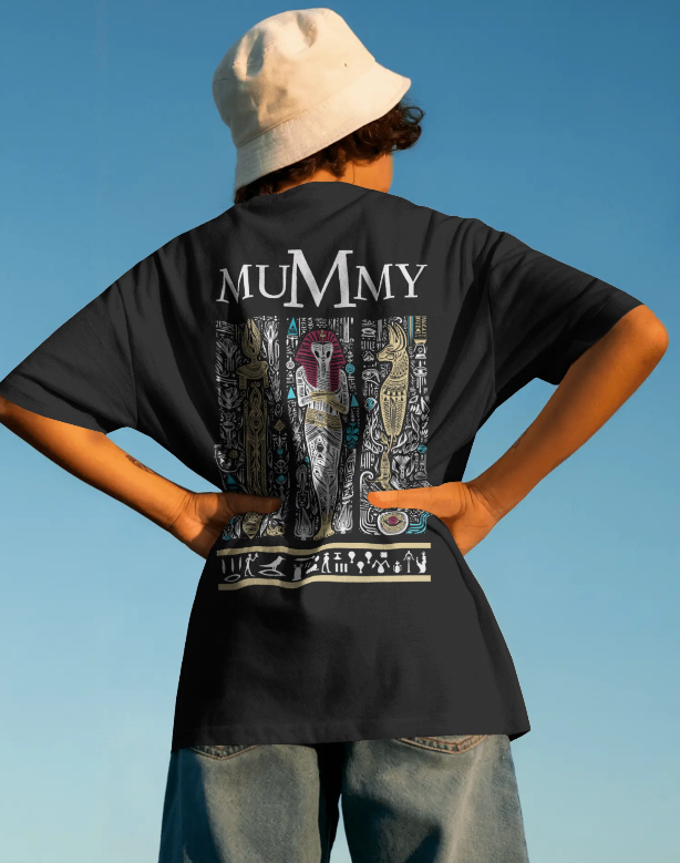 "The Mummy" theme oversized t shirt