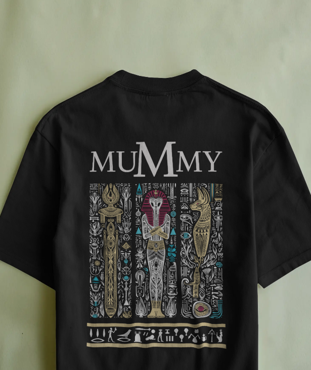 "The Mummy" theme oversized t shirt