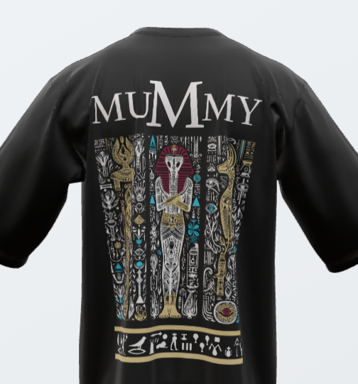 "The Mummy" theme oversized t shirt