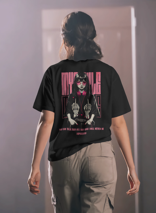 "Bad Girl" theme oversized t shirt