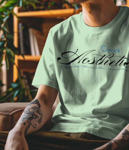 "Greek Aesthetic" theme oversized t shirt
