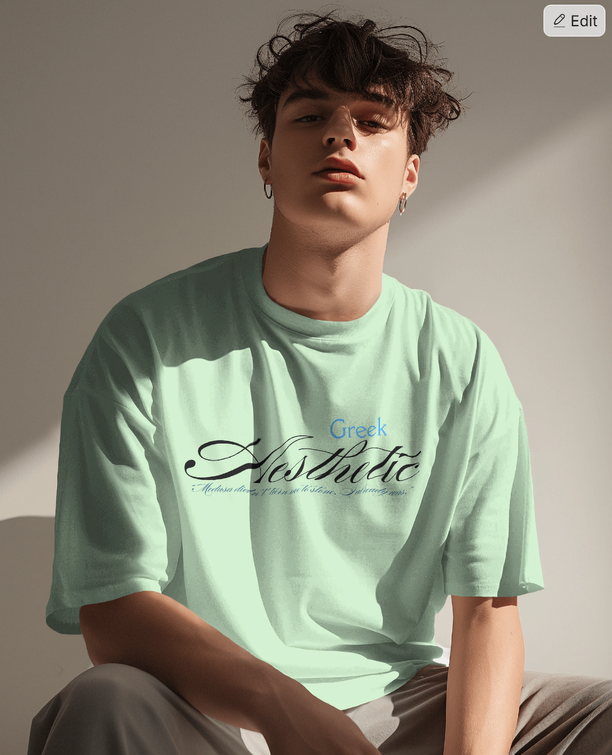 "Greek Aesthetic" theme oversized t shirt