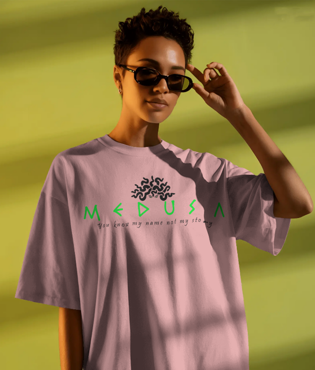 "Medusa" theme over sized t shirt