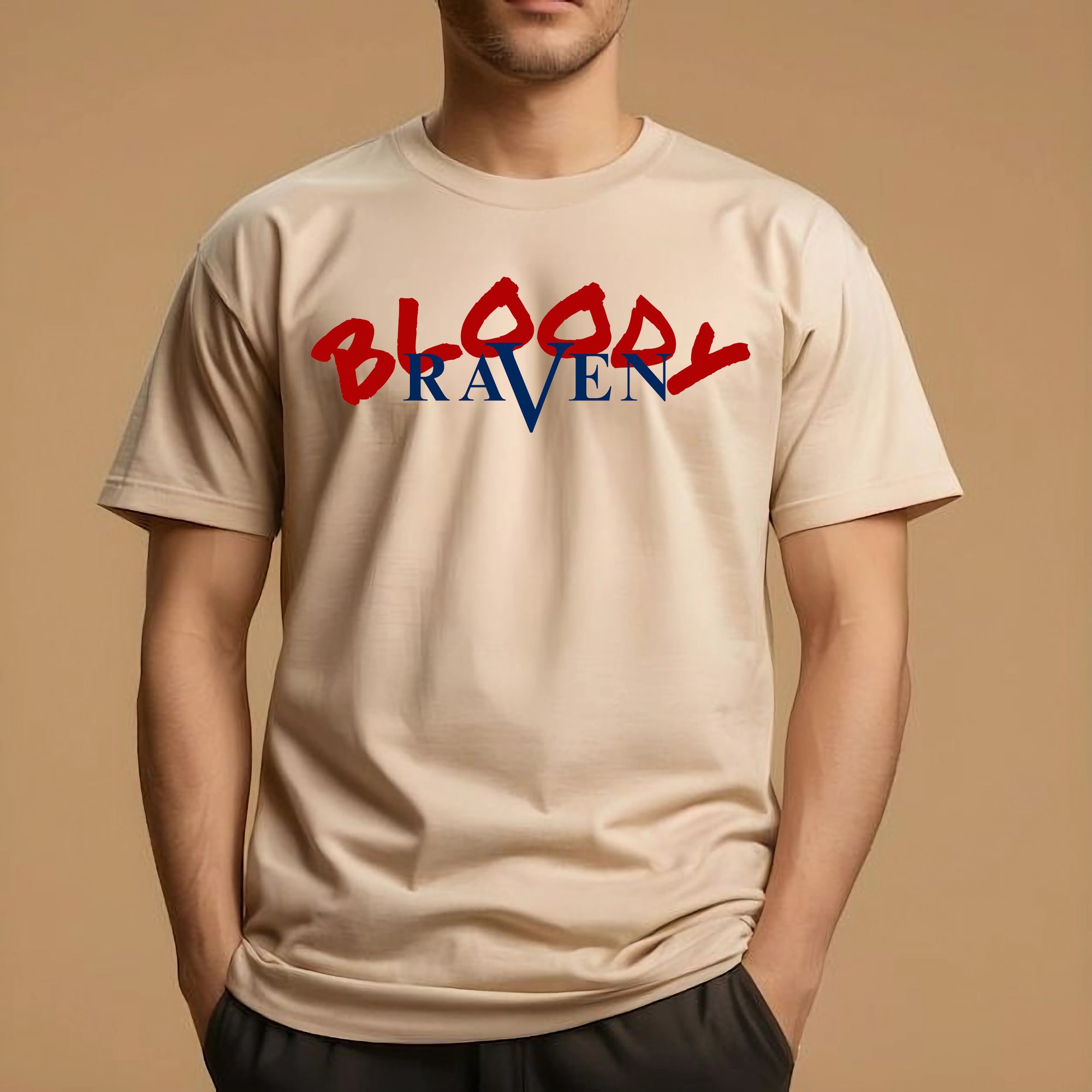 "Bloody Raven" theme oversized t shirt