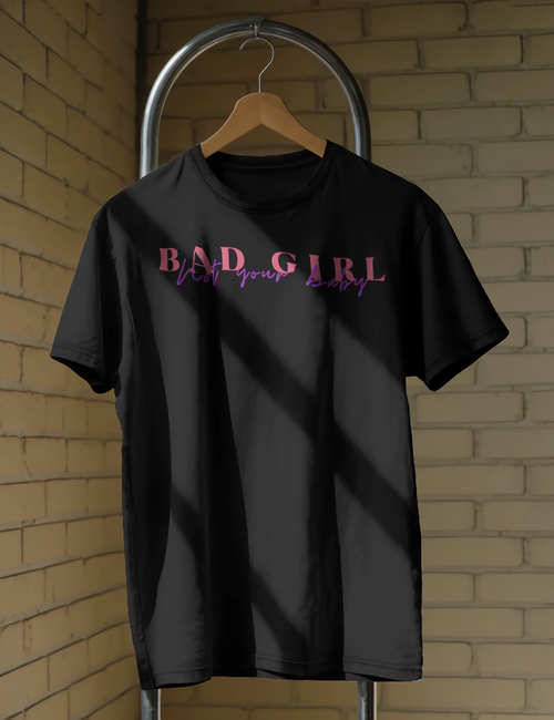 "Bad Girl" theme oversized t shirt
